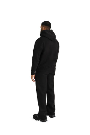 Ultra Luxury Wide Leg Joggers 550GSM BLACK