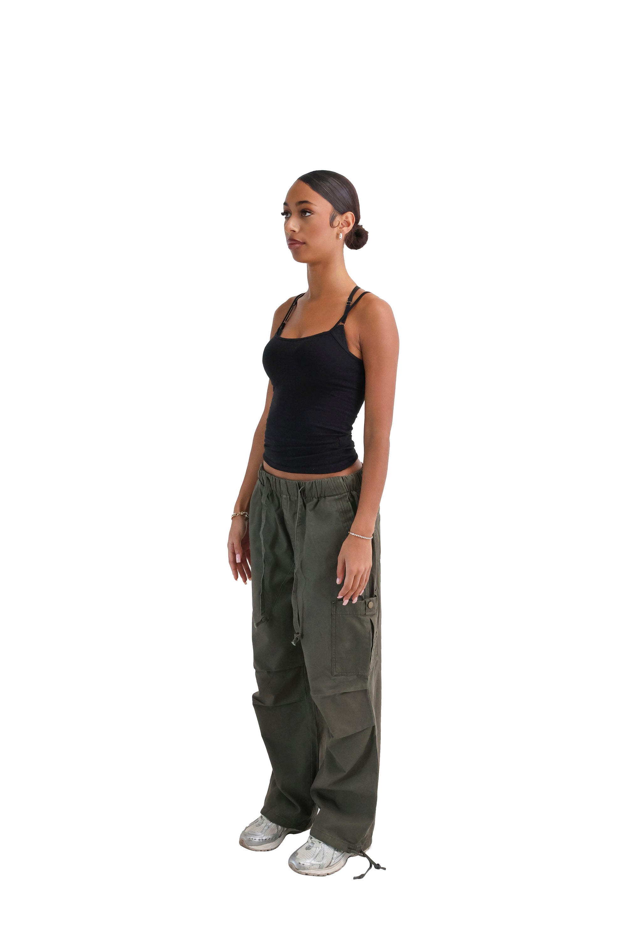 Wide Leg Cargo Trousers