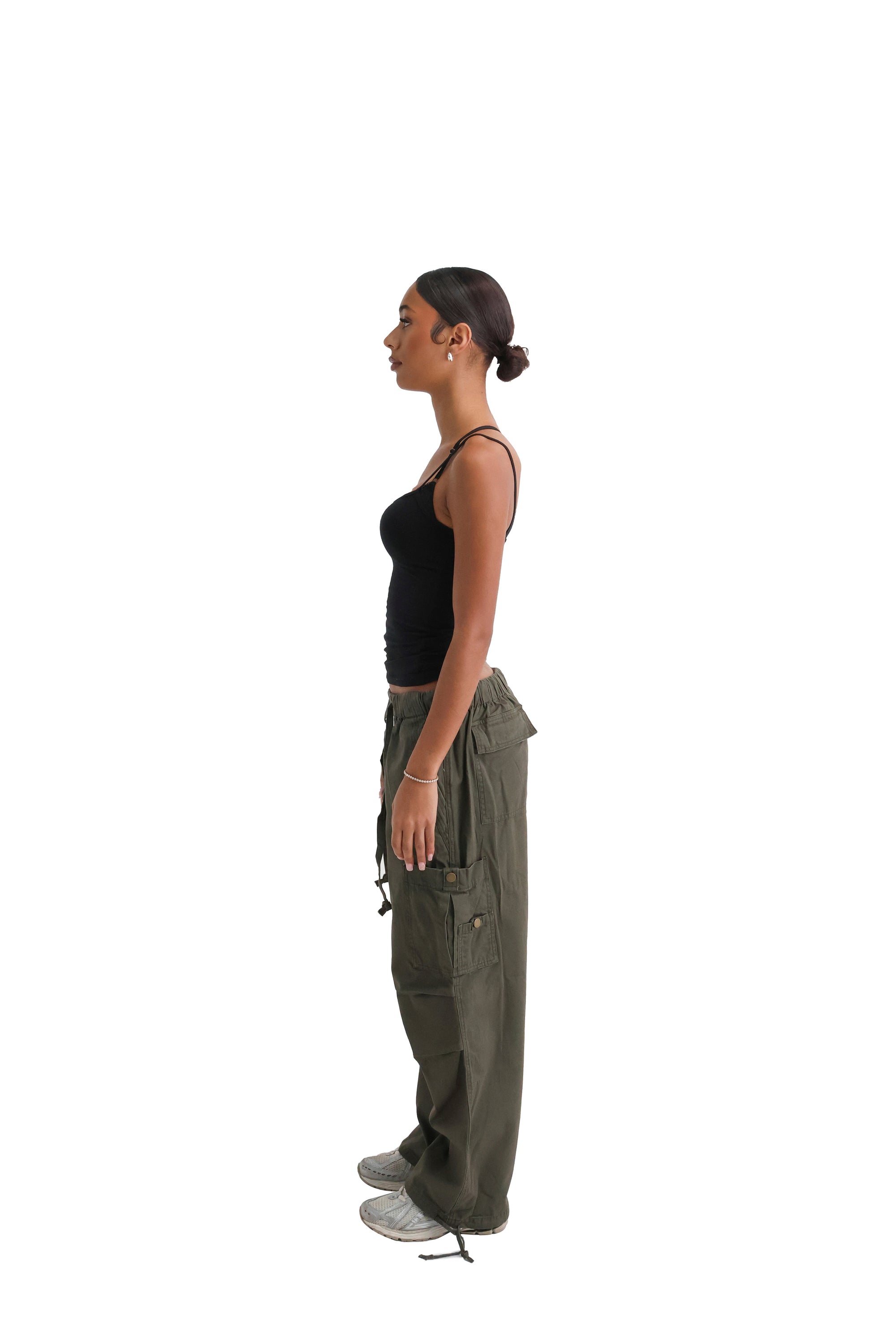 Wide Leg Cargo Trousers