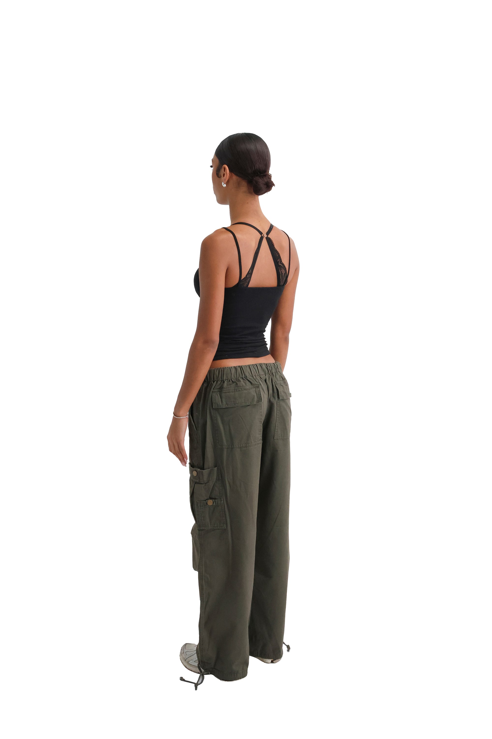 Wide Leg Cargo Trousers