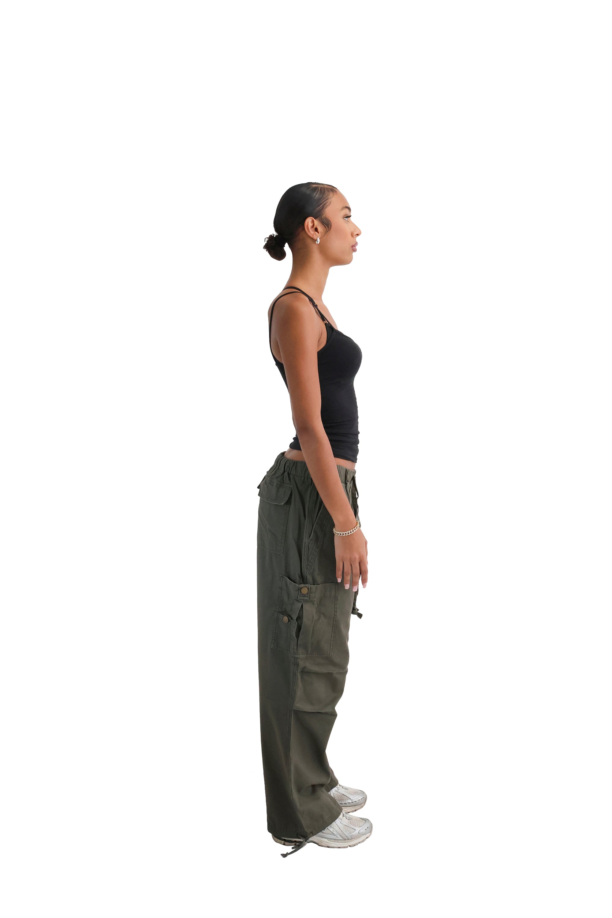 Wide Leg Cargo Trousers