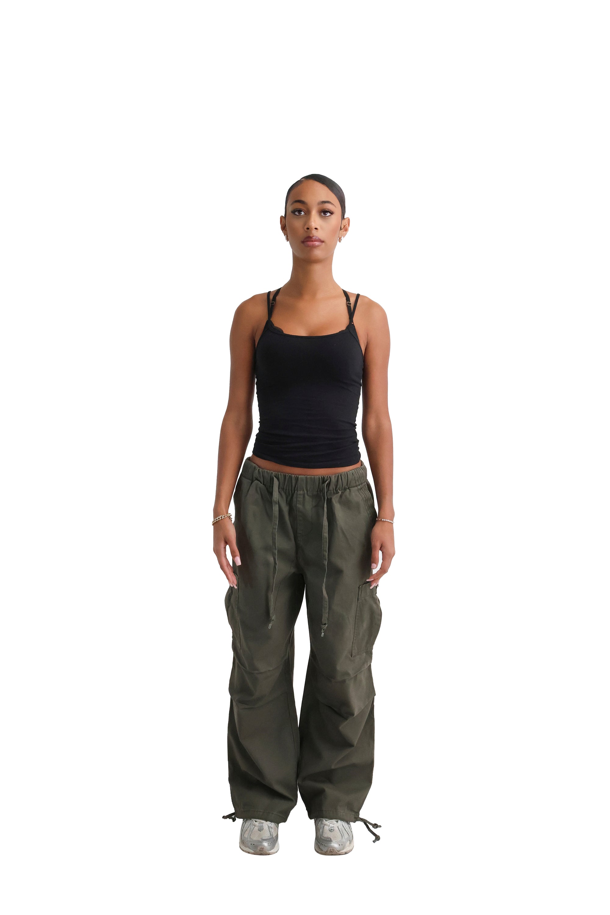 Wide Leg Cargo Trousers