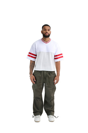 Wide Leg Cargo Trousers