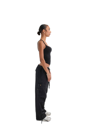 Wide Leg Cargo Trousers