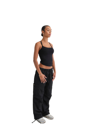 Wide Leg Cargo Trousers