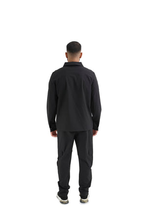 Cargo Utility Windbreaker Jacket black