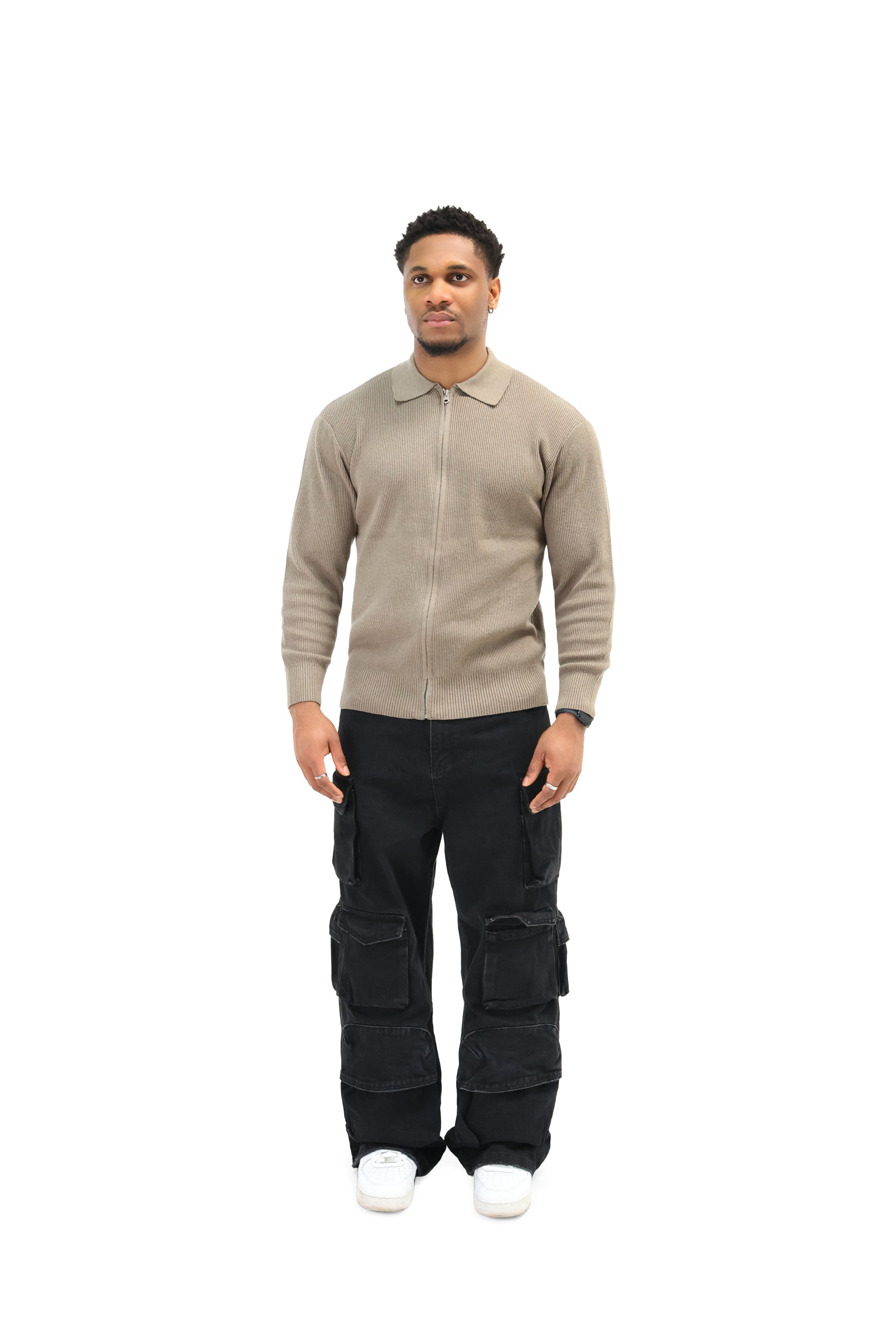 Luxury Silk Full Zip Wool Knit Jumpers