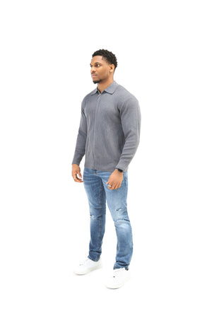 Luxury Silk Full Zip Wool Knit Jumpers