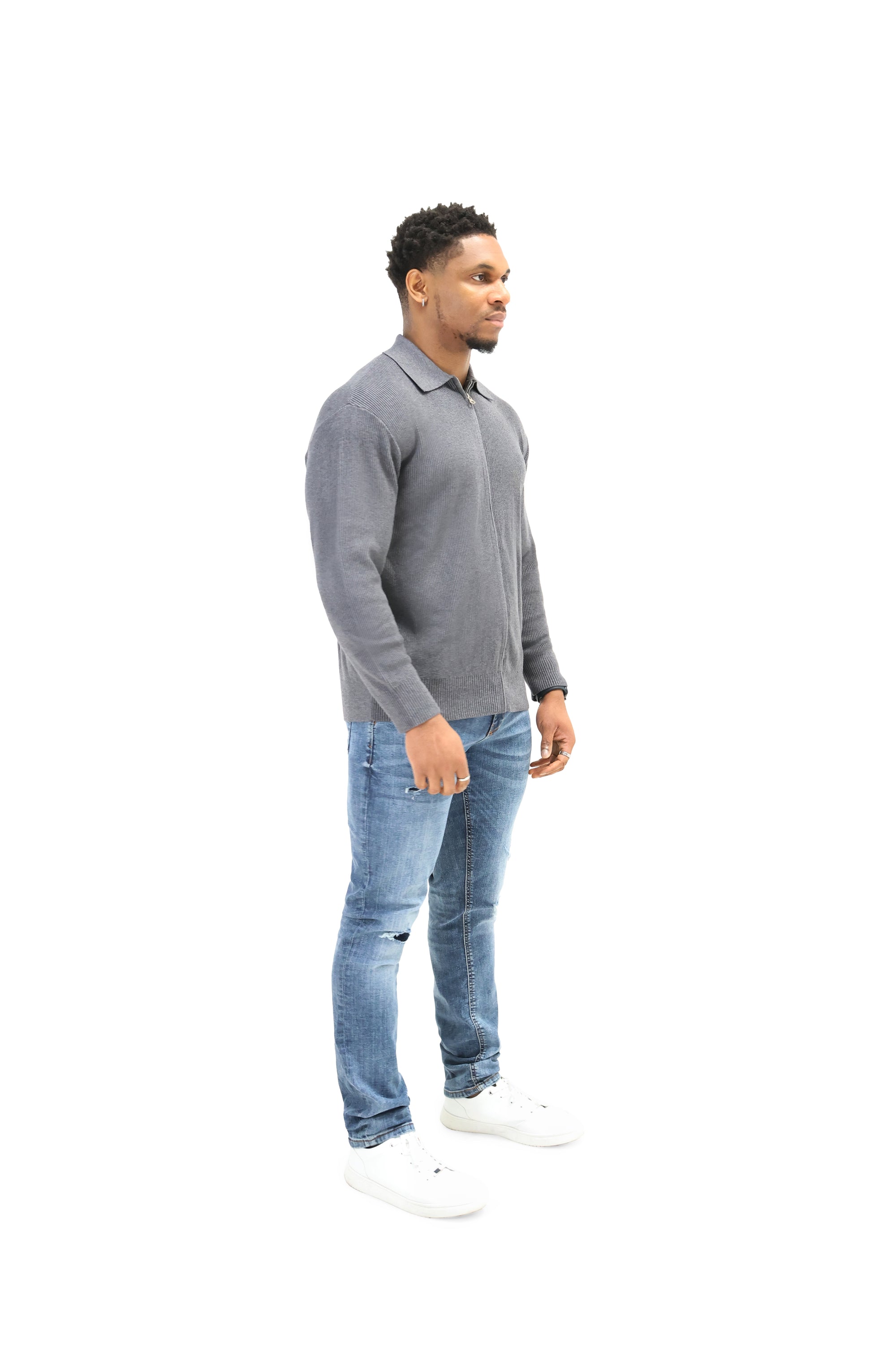 Luxury Silk Full Zip Wool Knit Jumpers