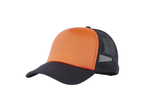 Wholesale Plain Orange and Black Foam Mesh Snap Back Cap