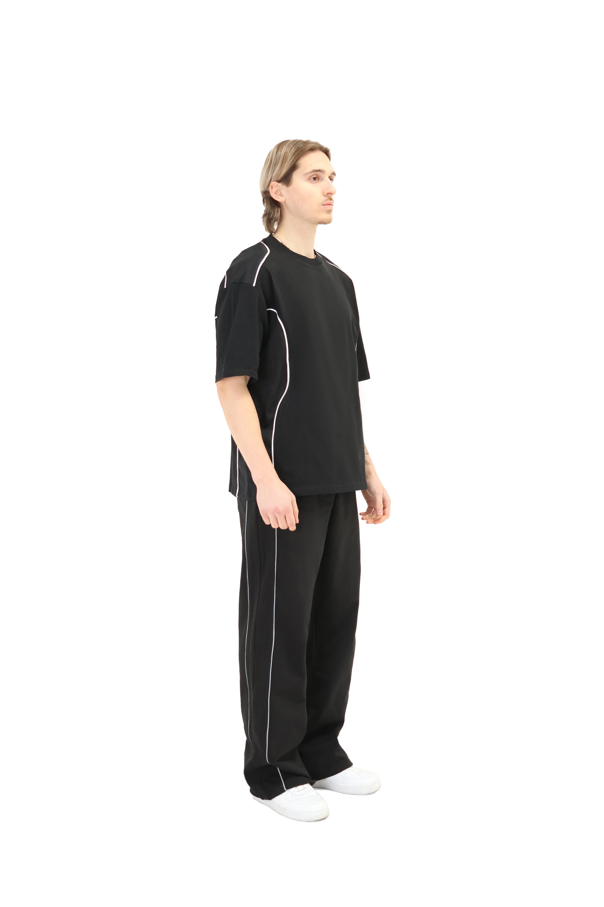 Oversized T Shirt with Piping 1