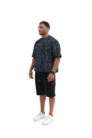Paint Distressed Oversized T-shirt 260gsm black 3