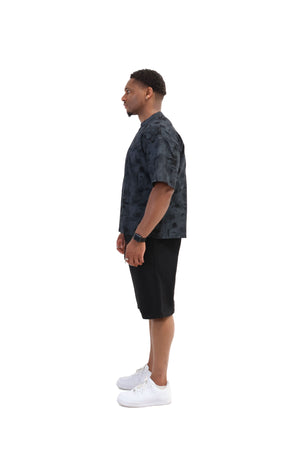 Paint Distressed Oversized T-shirt 260gsm black 4