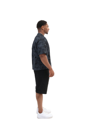 Paint Distressed Oversized T-shirt 260gsm black 8