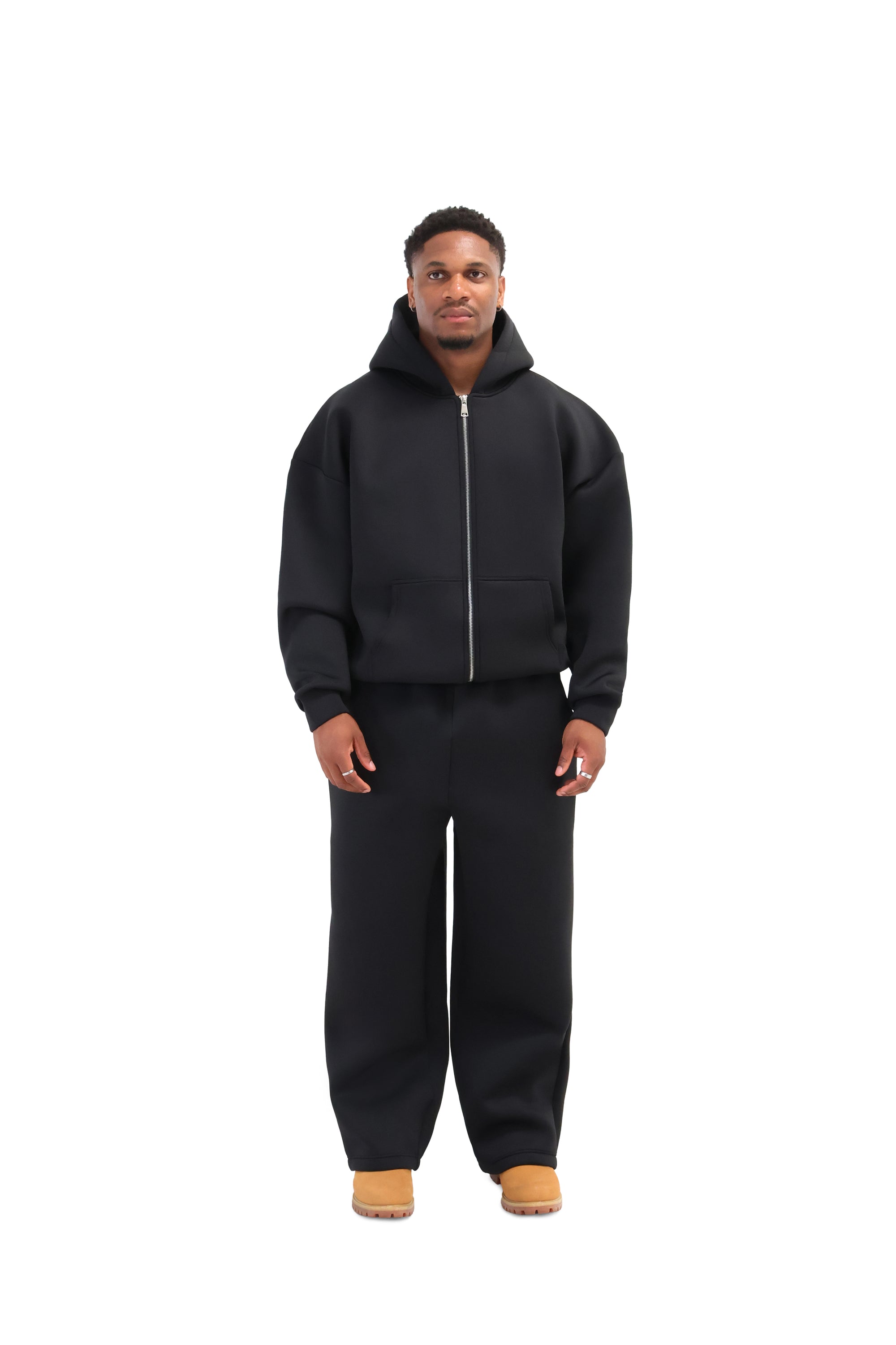 Scuba Oversized Zip Hoodies 450gsm black 2