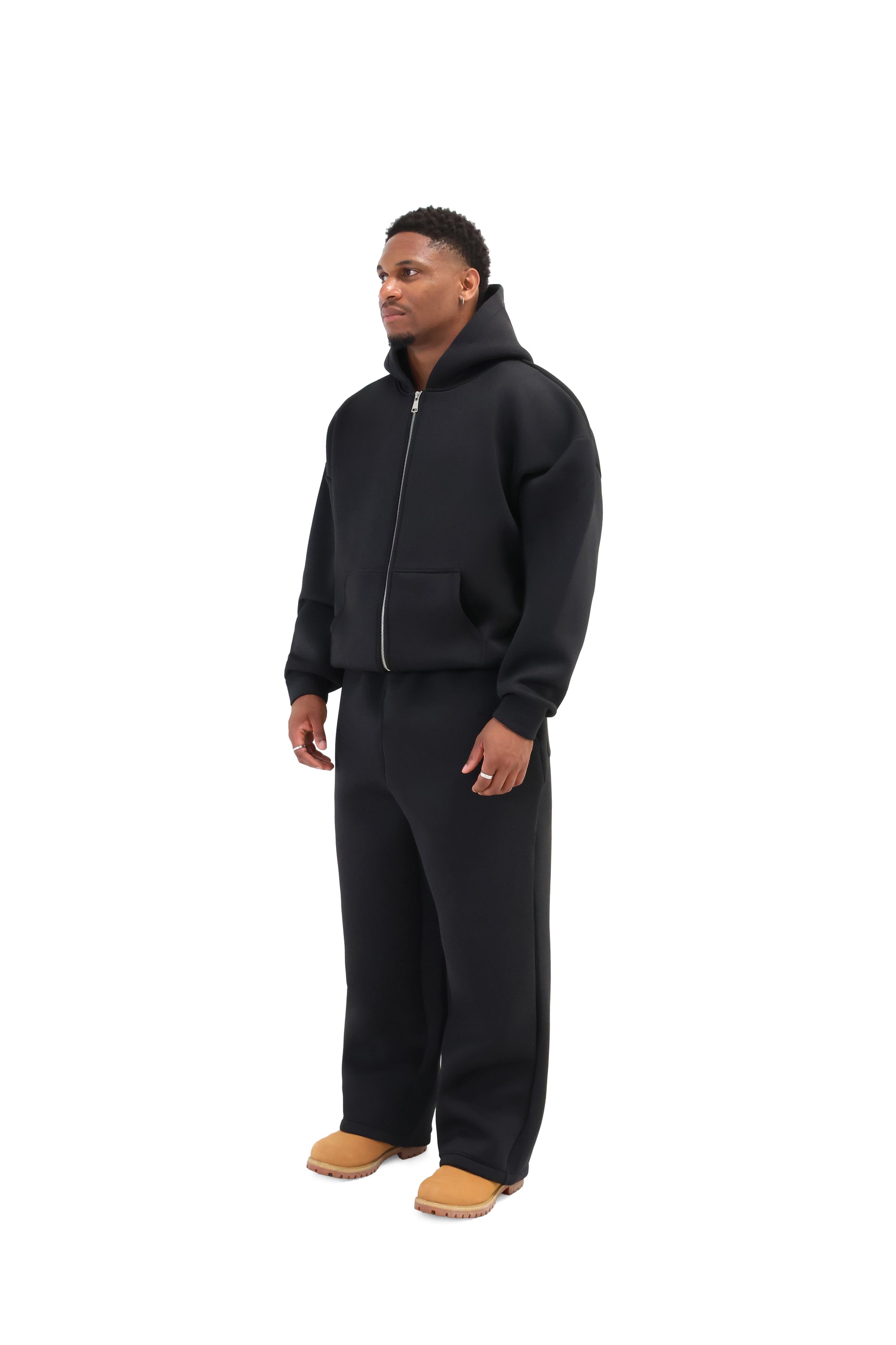 Scuba Oversized Zip Hoodies 450gsm black 3