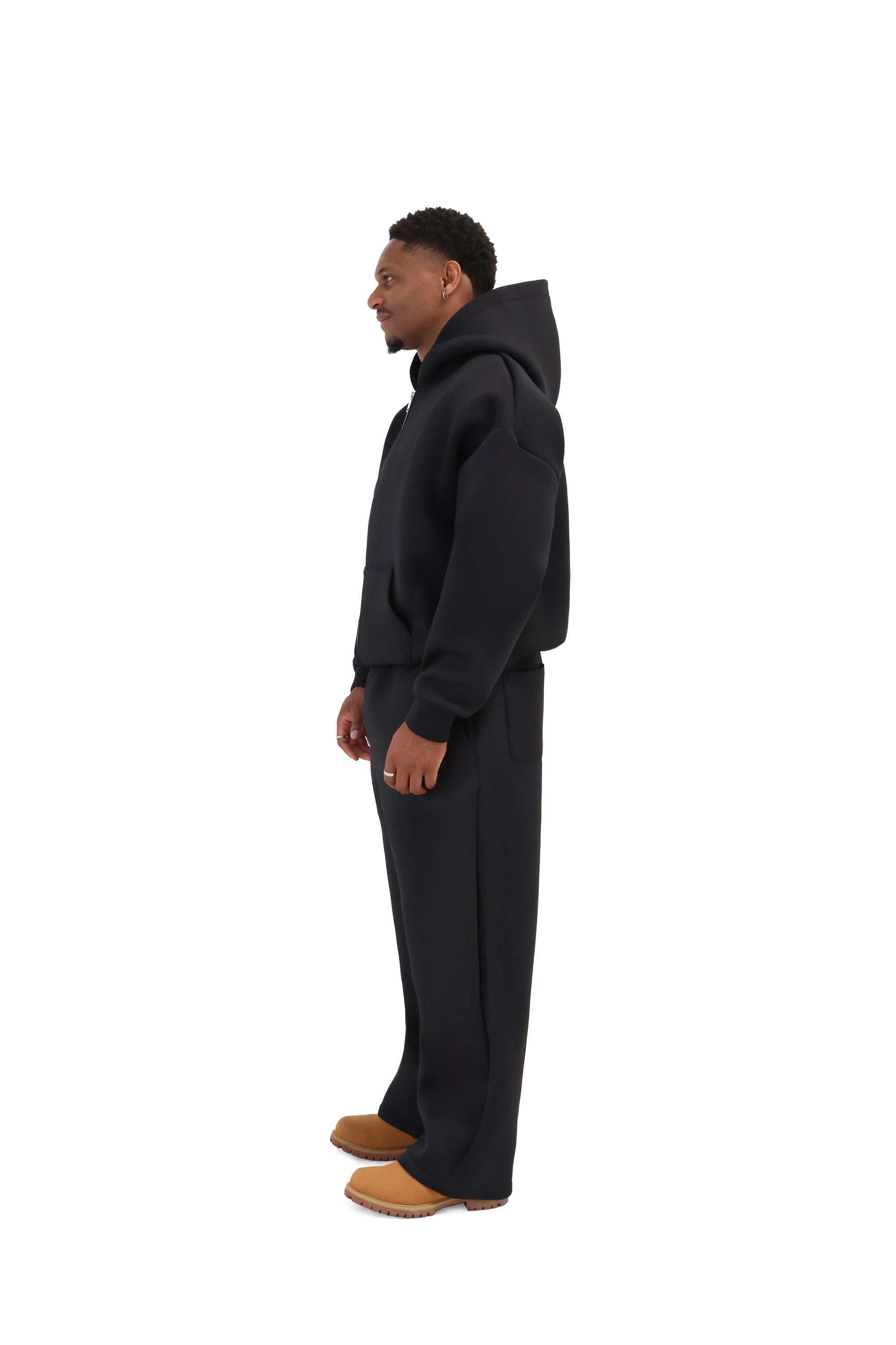 Scuba Oversized Zip Hoodies 450gsm black 4