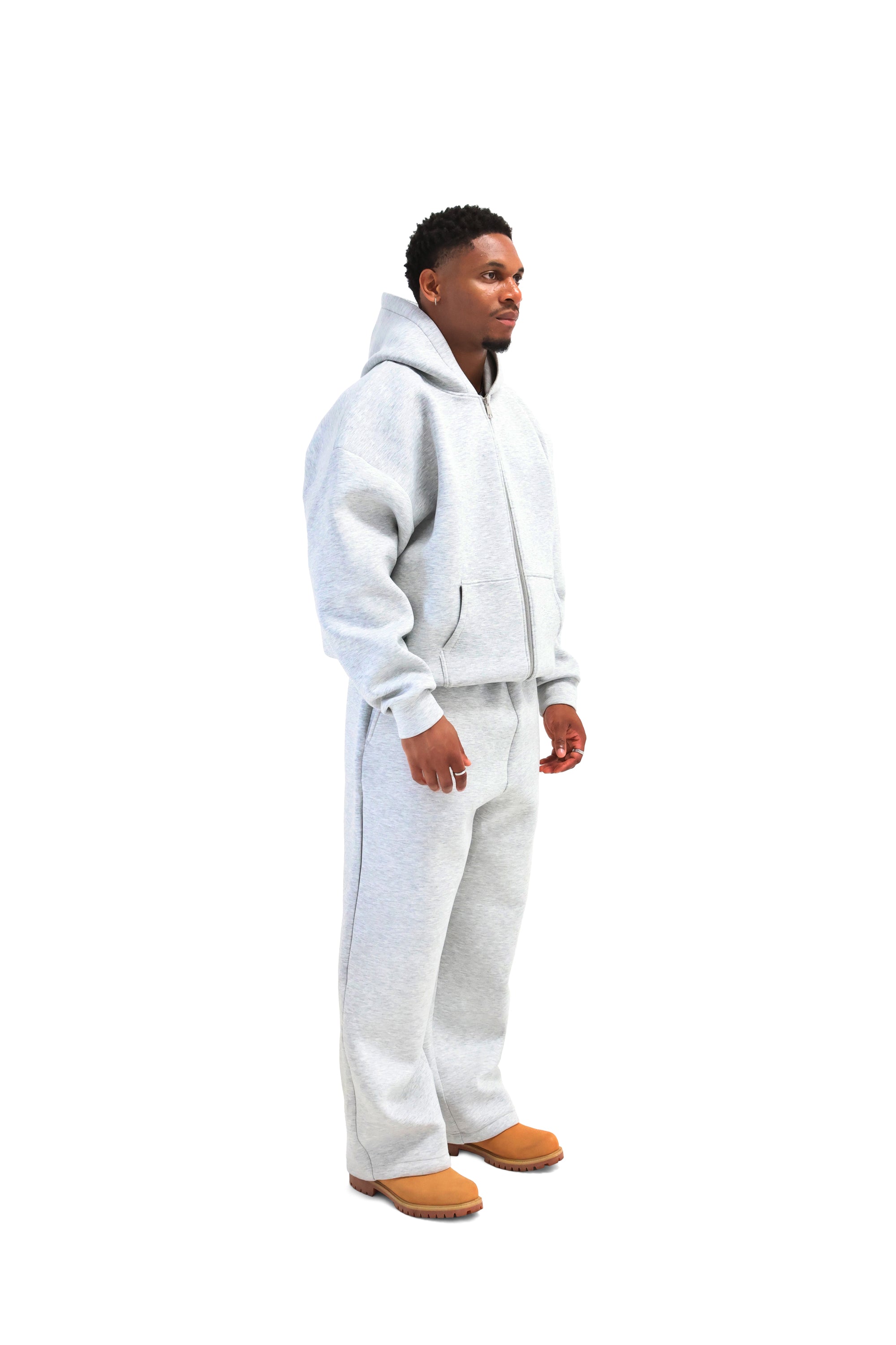 Scuba Oversized Zip Hoodies 450gsm grey 2