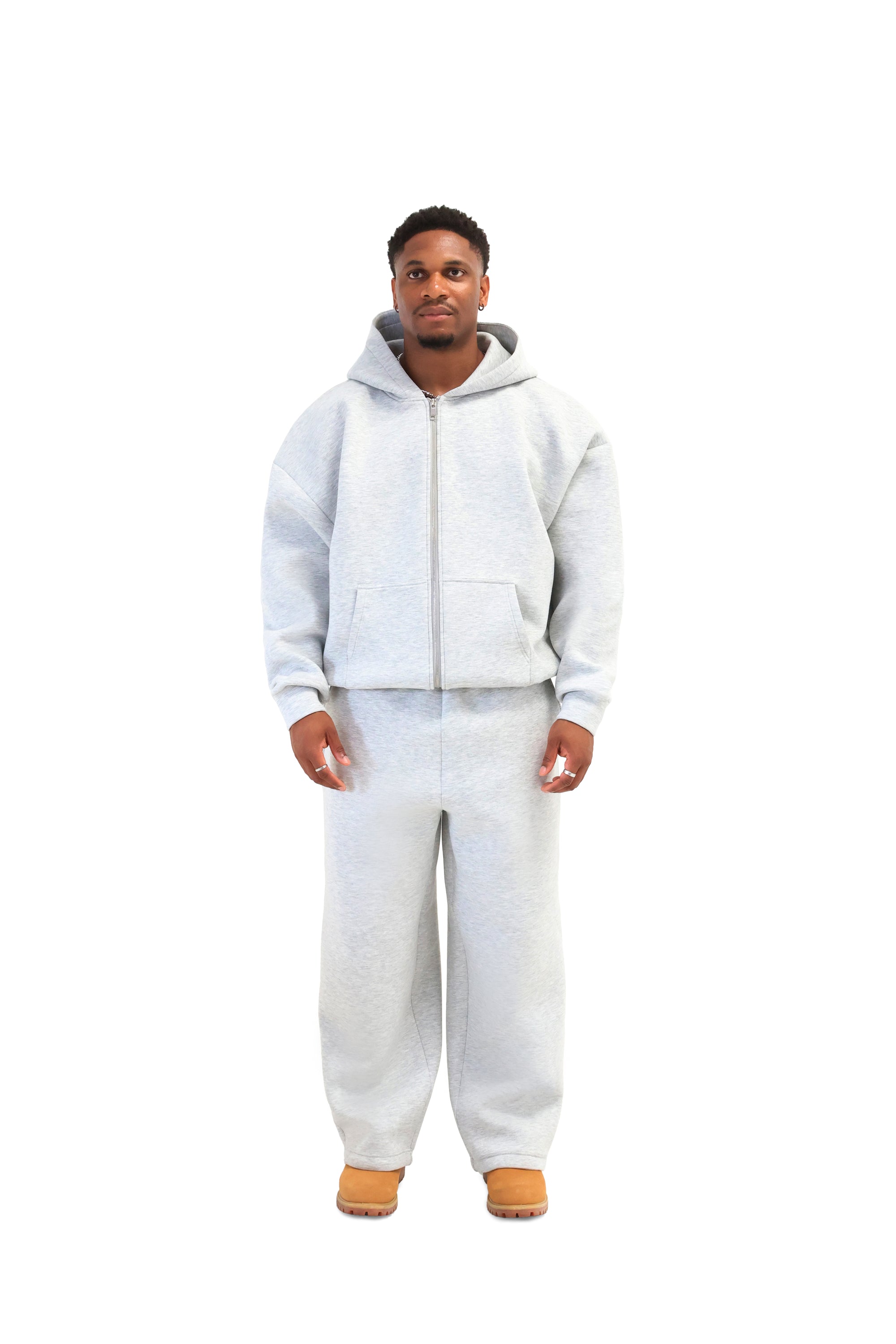 Scuba Oversized Zip Hoodies 450gsm grey 3