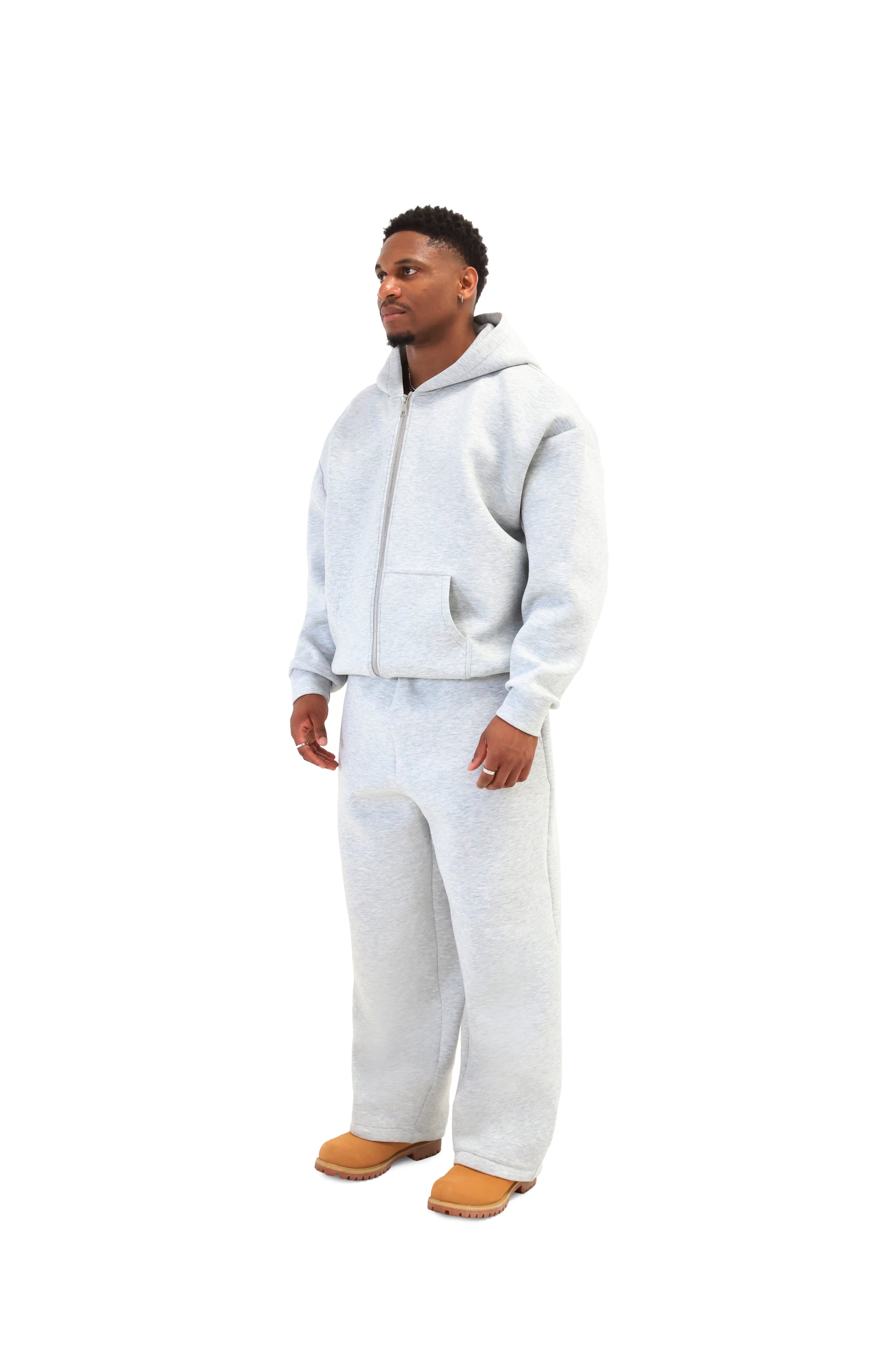 Scuba Oversized Zip Hoodies 450gsm grey 4