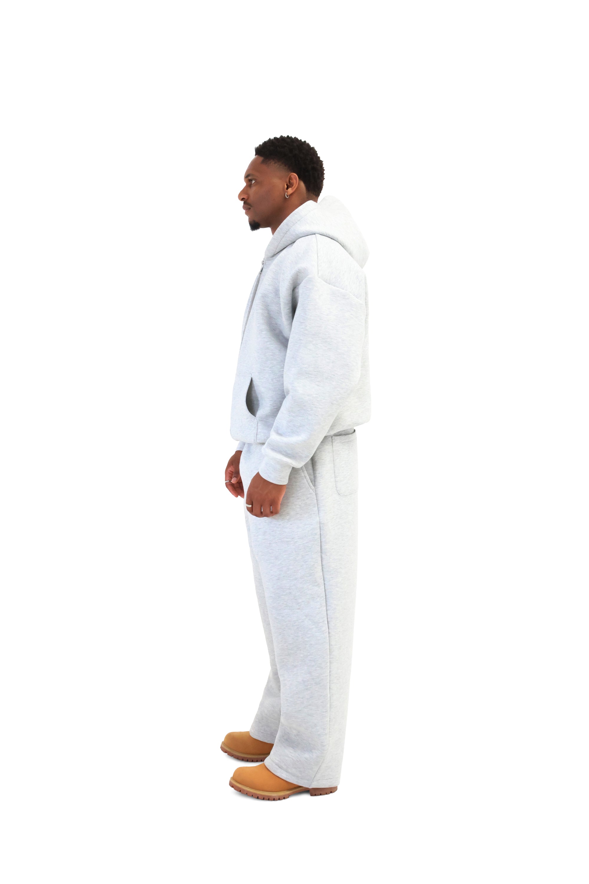 Scuba Oversized Zip Hoodies 450gsm grey 5