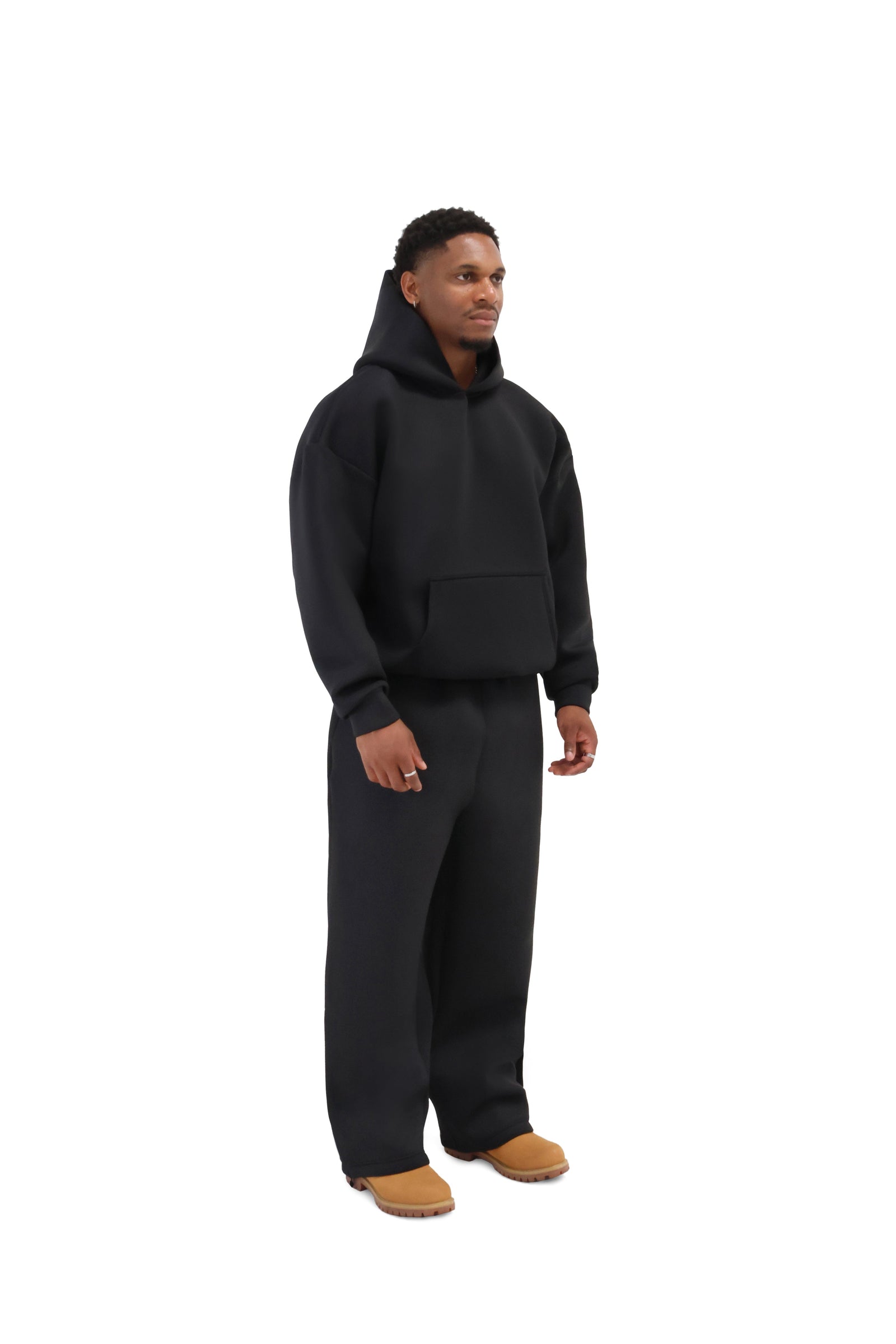 Scuba Wide Leg Joggers 450gsm black 1