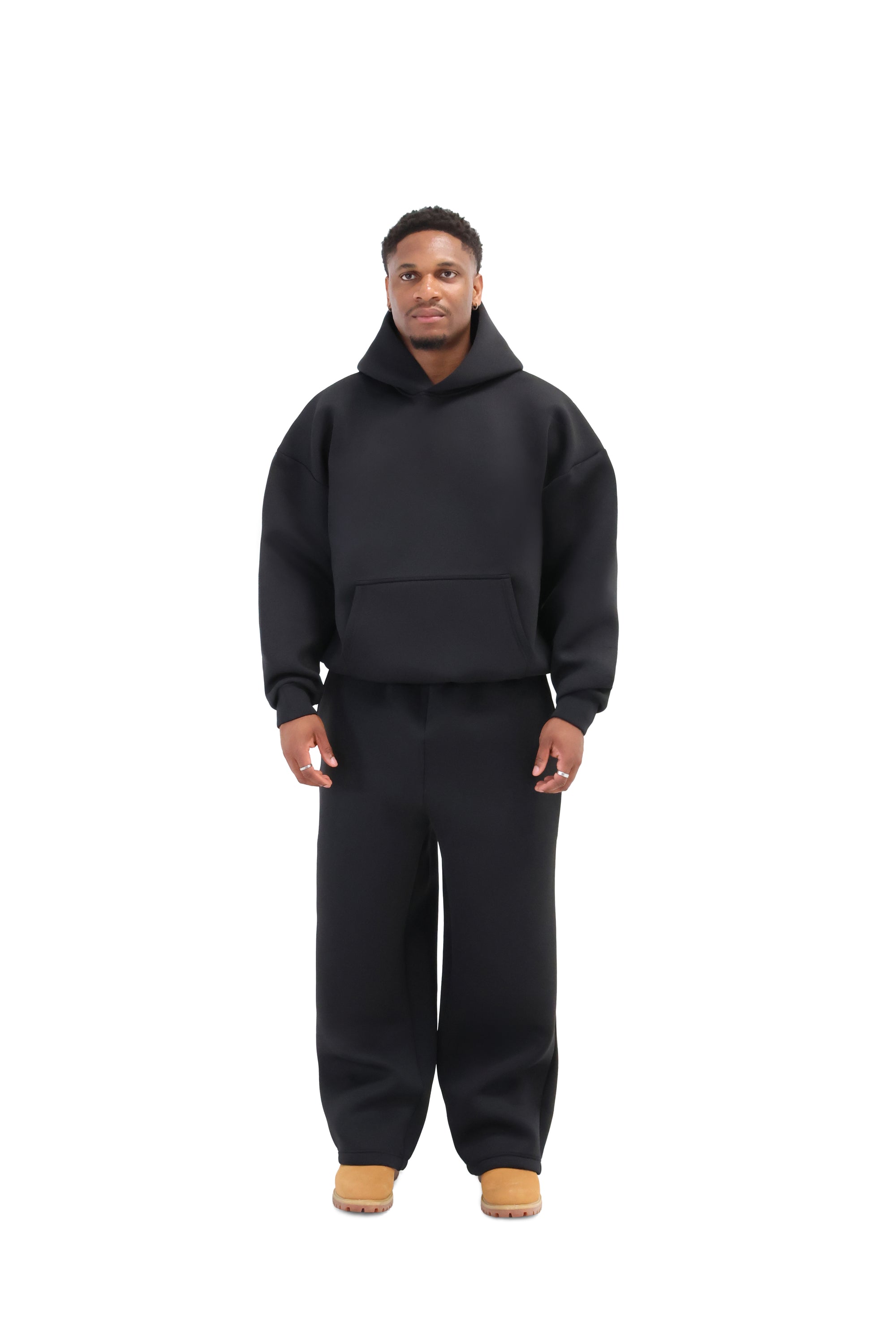 Scuba Wide Leg Joggers 450gsm black 1