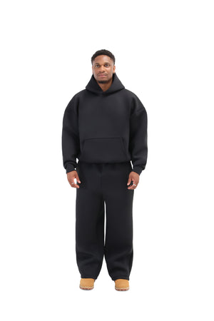 Scuba Wide Leg Joggers 450gsm black 2