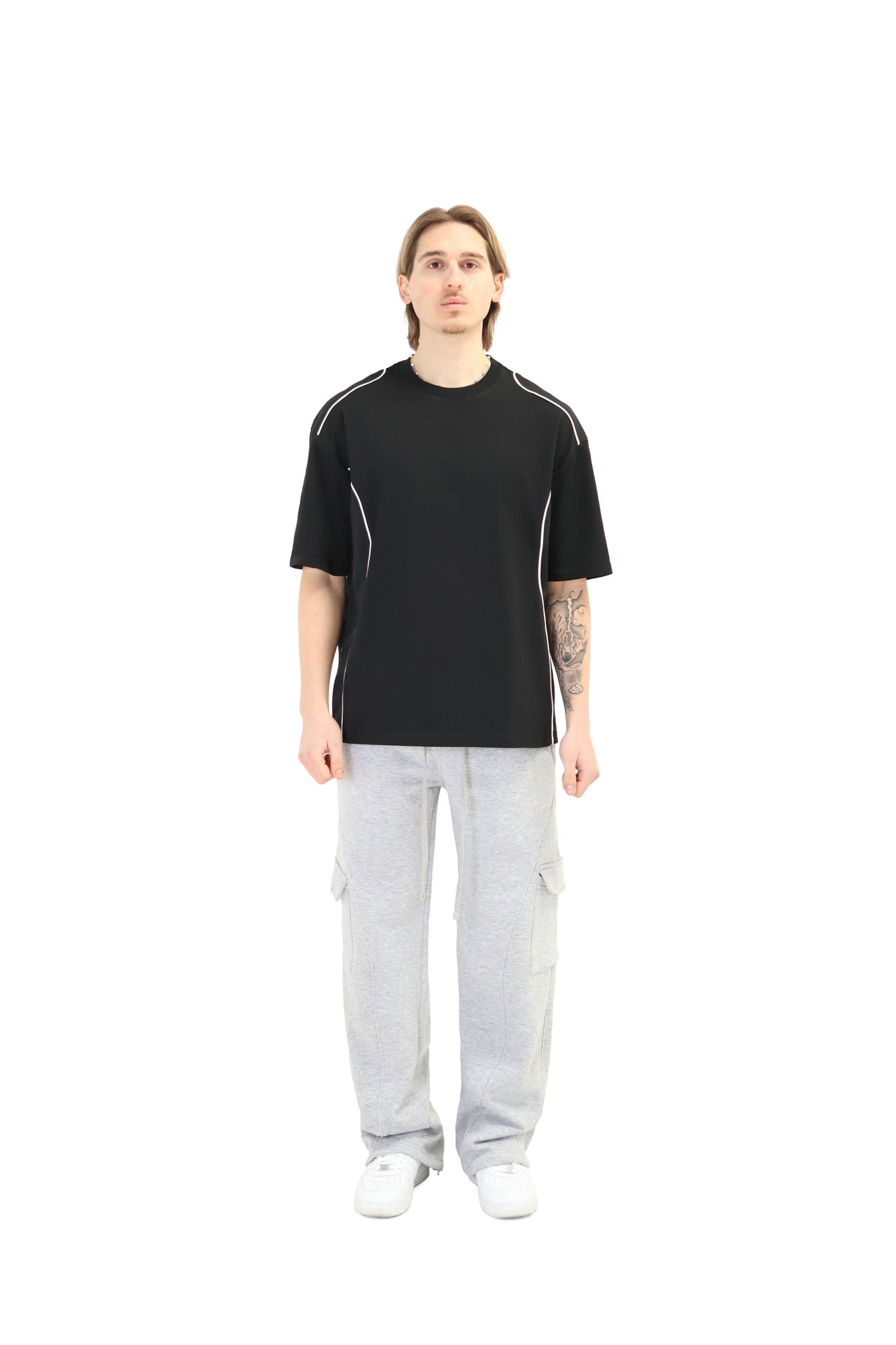 Straight Leg Cargo Joggers with Ankle Zip 330GSM 1