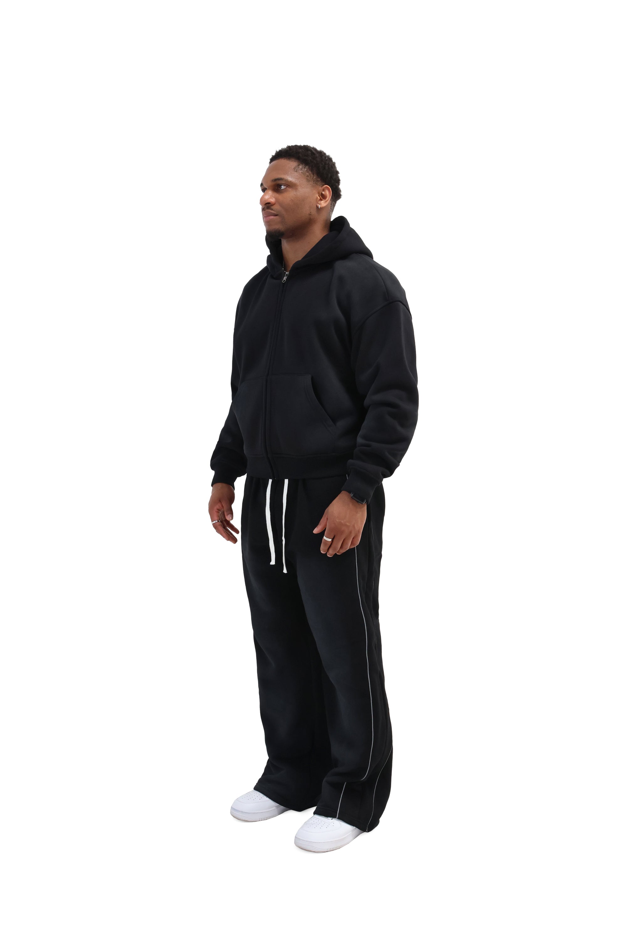 Sunfade Oversized Cropped Zip Hoodies 2