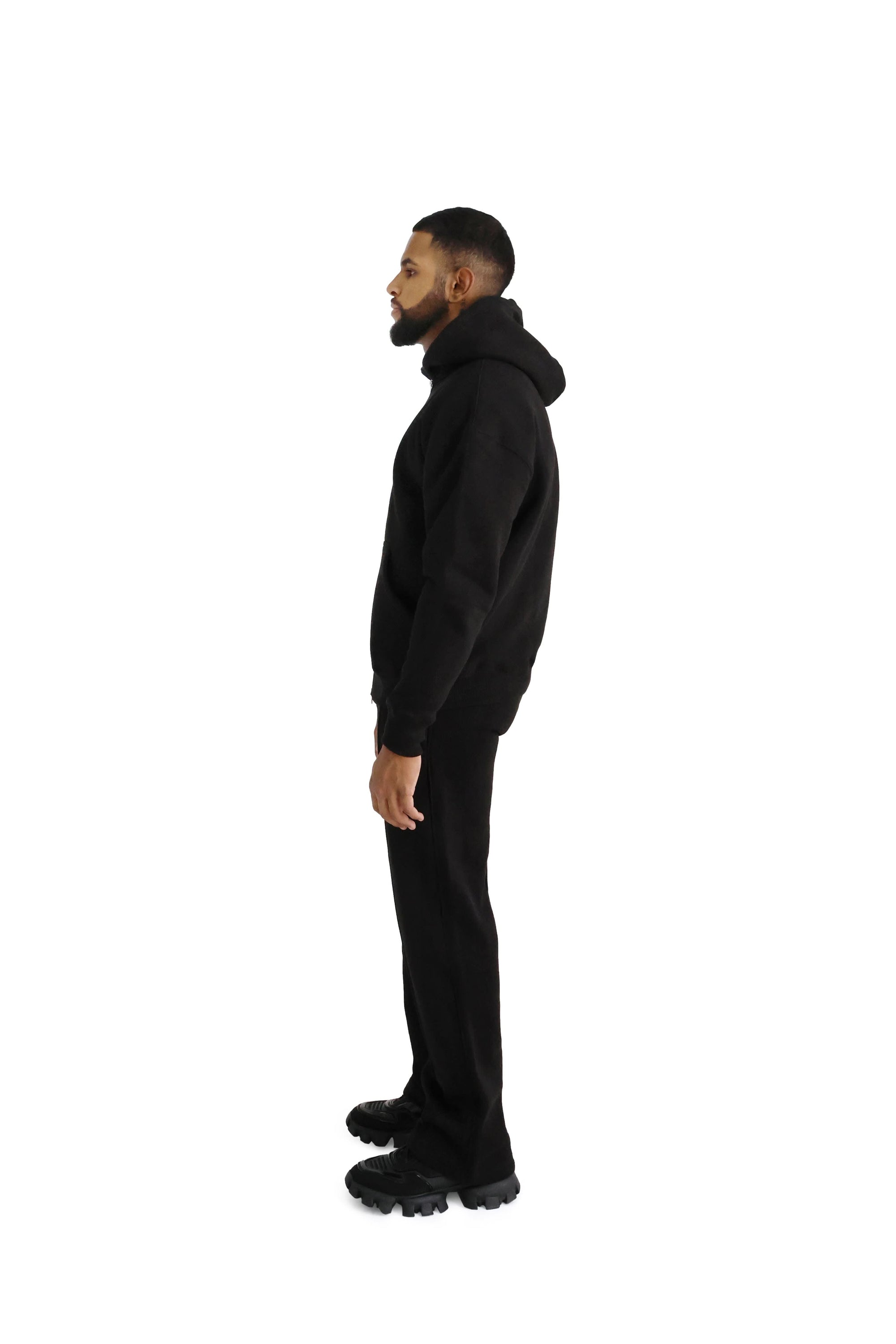Ultra Luxury Oversized Zip Hoodies 550GSM black 4