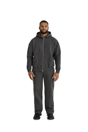 Ultra Luxury Oversized Zip Hoodies 550GSM charcoal 2