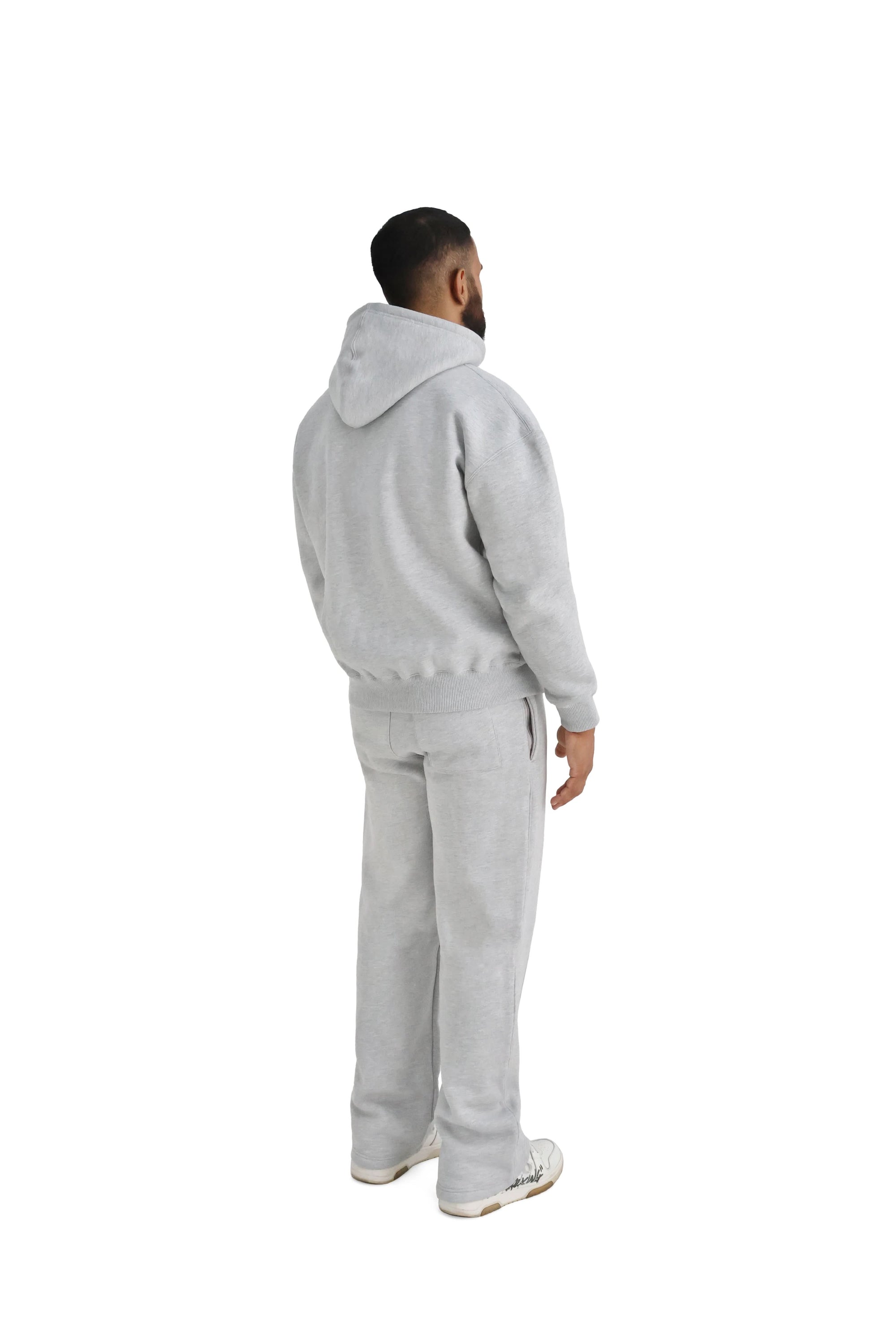 Ultra Luxury Oversized Zip Hoodies 550GSM grey 8