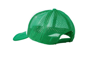Wholesale Plain White and Green Foam Mesh Snap Back Cap