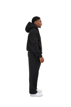 Wide Leg Cuffed Joggers 330gsm black 8