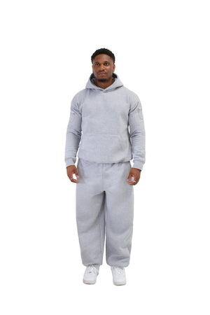 Wide Leg Cuffed Joggers 330gsm grey 2