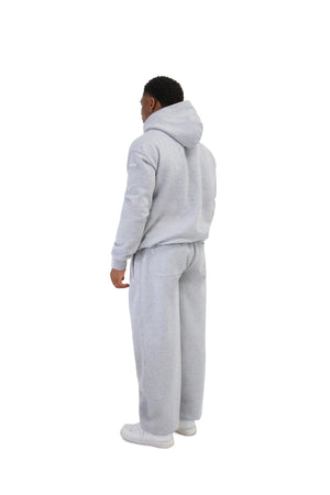 Wide Leg Cuffed Joggers 330gsm grey 5