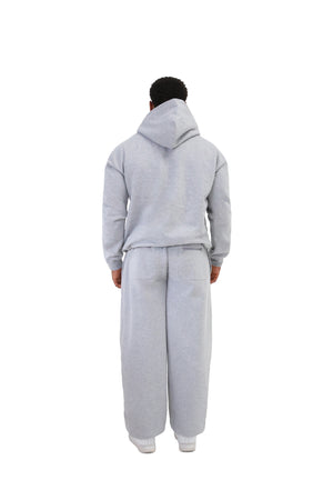 Wide Leg Cuffed Joggers 330gsm grey 6