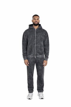 straight leg joggers acid wash