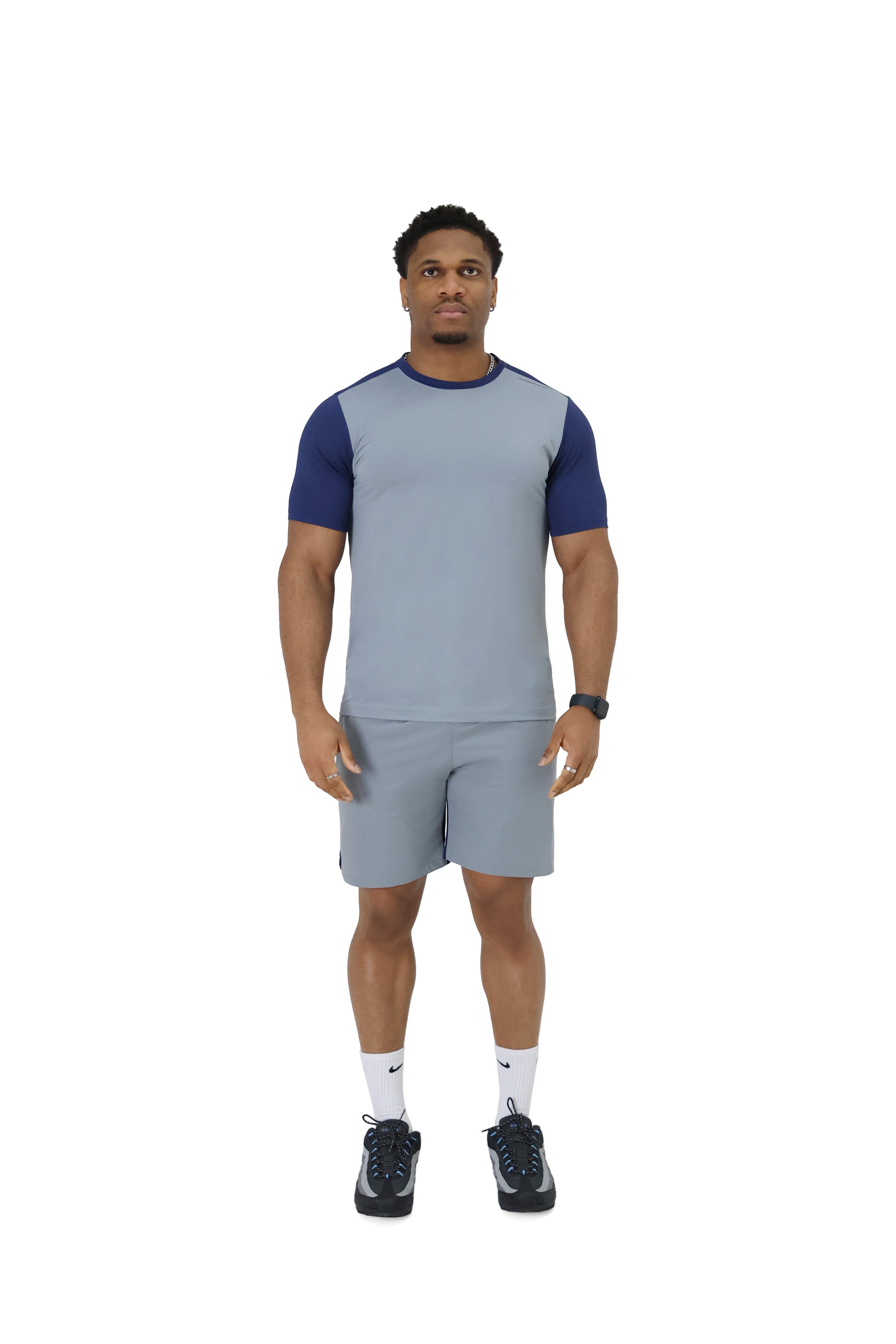 activewear shorts grey/blue 1