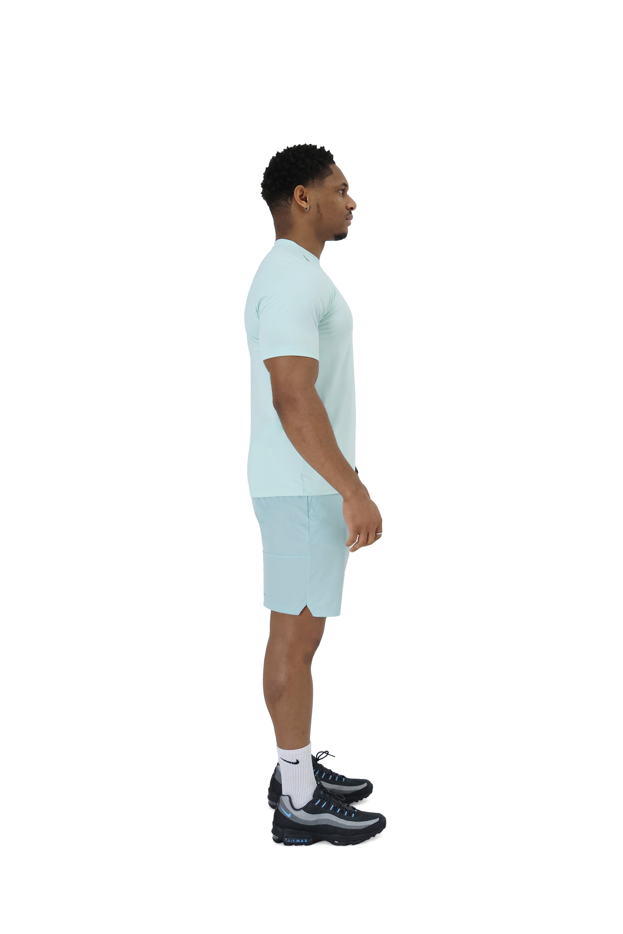 activewear shorts sets teal 7