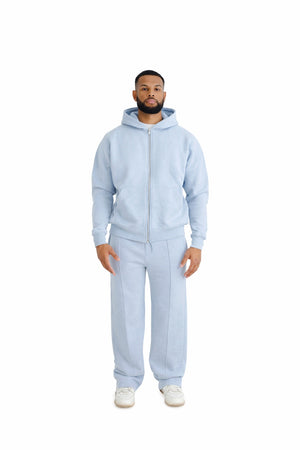 wide leg joggers pastel blue 2