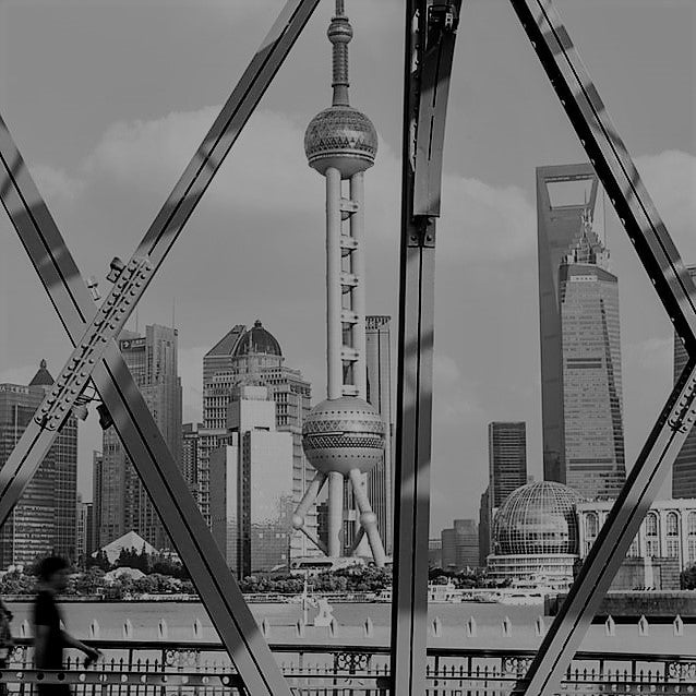 Shanghai, China. Long distance shot of Shanghai Tower.