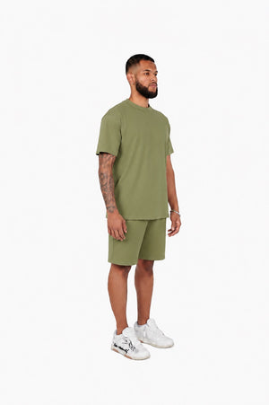 khaki regular fit shorts 330gsm 1