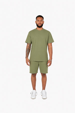 khaki regular fit shorts 330gsm 2