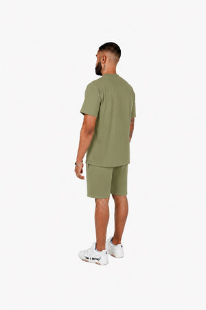 khaki regular fit shorts 330gsm 4