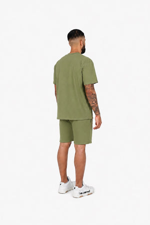 khaki regular fit shorts 330gsm 5