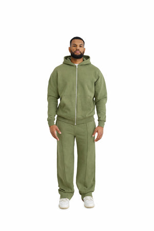 wide leg joggers khaki 2