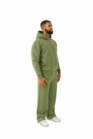 wide leg joggers khaki 1