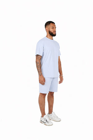 pastel blue regular fit shorts 330gsm 1
